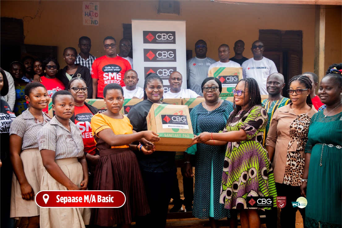 CBG Donates Over 2,400 Sanitary Pads to Schoolgirls in Ashanti Region